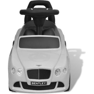 The Living Store Loopauto Bentley - Loopauto - Afmeting- 66.5 x 29 x 39 cm - Kleur- wit - Materiaal- kunststof -