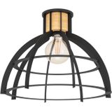 EGLO Stillington Plafondlamp - E27 - Ø 41,5 cm - Zwart/Bruin - Staal/Hout
