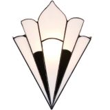 Clayre & Eef Cremekleurige Wandlamp Tiffany 36*3*21 cm 5LL-6122