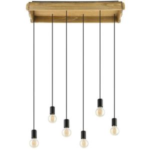 EGLO WOOTTON Hanglamp - E27 - Ø 42.0 cm - Zwart;Bruin