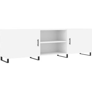 VidaXL TV-meubel 150x30x50 cm - Bewerkt Hout - Wit