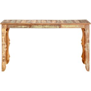 The Living Store Eettafel Massief Gerecycled Hout - 140 x 70 x 76 cm - Retro stijl