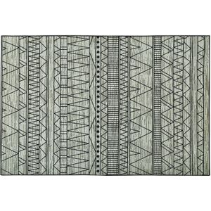 KEBAN - Laagpolig vloerkleed - Zwart - 160 x 230 cm - Polyester