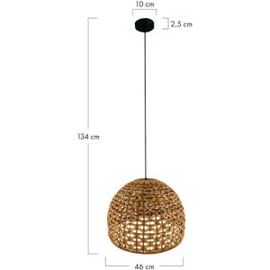 DKNC - Hanglamp Pescara - Waterhyacint - 46x46x34cm - Beige