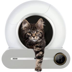 Automatische Kattenbak - Zelfreinigende Kattenbak - Met App en Touchscreen - 65L - Zedar K900