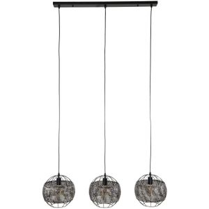 Giga Meubel - Hanglamp Zwart/Bruin - 3-Lichts - 115x30x150cm