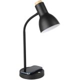 EGLO Veradal-Qi Tafellamp - LED - 45 cm - Zwart/Bruin - Dimbaar