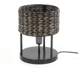 Hoyz Collection - Tafellamp 1L Tower Waterhyacint - Zwart Nikkel