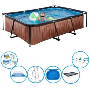 EXIT Zwembad Timber Style - Frame Pool 300x200x65 cm - Met toebehoren