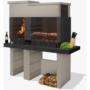 Sarom Fuoco - Betonnen barbecue - San Pedro - 160 x 51.5 x 172,2 cm