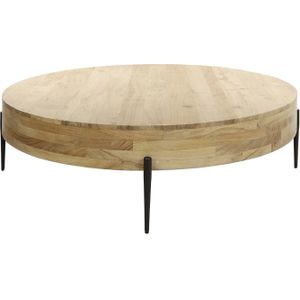 Giga Meubel - Salontafel Rond Ø120cm - Naturel Acaciahout - Bulky