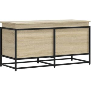 vidaXL Opbergbox met deksel 100x40x51,5 cm bewerkt hout sonoma eiken