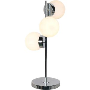 Bureaulamp DKD Home Decor Kristal Ziverachtig Metaal Wit Modern (23 x 23 x 49 cm)