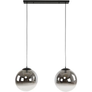 Giga Meubel - Hanglamp Rond - Zwart 2-Lichts - 110x40x150cm