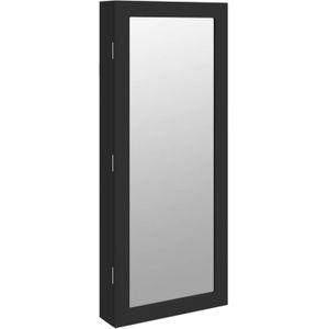 vidaXL-Sieradenkast-met-spiegel-en-LED-wandgemonteerd-zwart