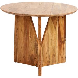Beliani ARRAN - Eettafel-Lichte houtkleur-Acaciahout