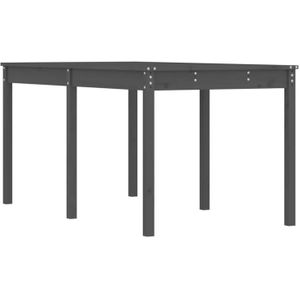 vidaXL Tuintafel 159,5x82,5x76 cm massief grenenhout grijs