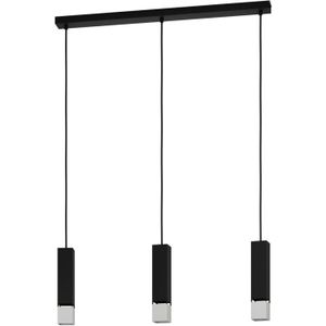 EGLO BUTRANO Hanglamp - GU10 - 77 cm - Zwart;Zilver
