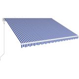 vidaXL-Luifel-automatisch-uittrekbaar-400x300-cm-blauw-en-wit