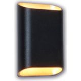 Artdelight - Wandlamp Diaz Small H 15 cm zwart goud