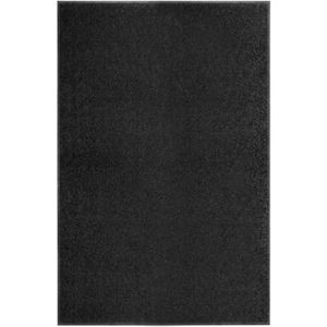 vidaXL Deurmat wasbaar 120x180 cm zwart