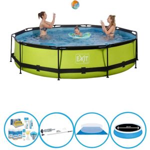 EXIT Zwembad Lime - Frame Pool ø360x76cm - Plus bijbehorende accessoires