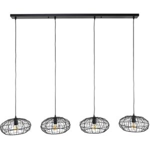 Giga Meubel - Hanglamp Zwart Bruin - 4-Lichts - XL - Lamp Connect