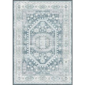 Vloerkleed vintage 200x300cm wit blauw perzisch oosters tapijt