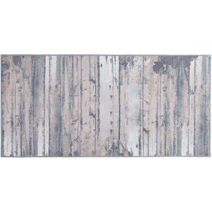 DALLICA - Laagpolig Vloerkleed - Grijs - 80 X 150 cm - Polyester