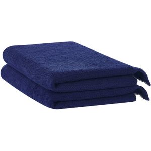 Beliani ATIU - Handdoek-Blauw-Katoen