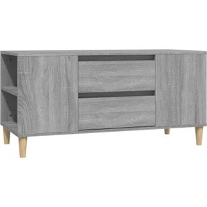 The Living Store TV Meubel Scandinavisch Grijs Sonoma Eiken - 102x44.5x50 cm