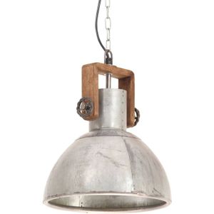 The Living Store Hanglamp Landelijk/Industrieel - 30 x 37 cm - Zilver/Bruin