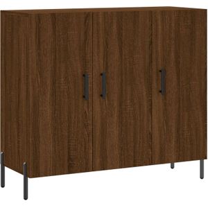 The Living Store Dressoir - Bruineiken - 90 x 34 x 80 cm - Duurzaam hout en metaal
