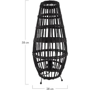 DKNC - Staande lamp papier - 28x28x58cm - Zwart