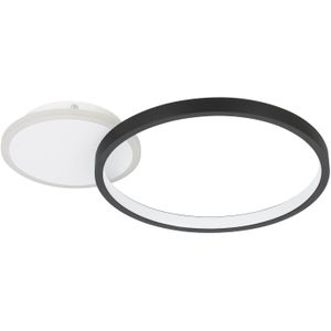 EGLO Gafares Plafondlamp - LED - 40,5 cm - Zwart/Wit - Dimbaar