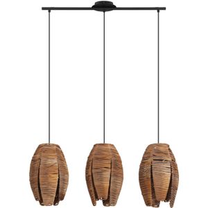 EGLO Mongu 1 Hanglamp - E27 - 79,5 cm - Zwart/Bruin