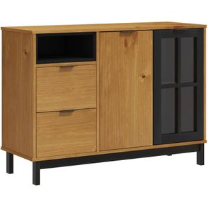 vidaXL-Dressoir-met-glazen-deuren-FLAM-110x40x80-cm-massief-grenenhout