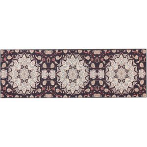 ARITAS - Loper tapijt - Zwart/Beige - 80 x 240 cm - Polyester