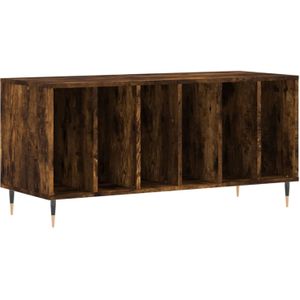 vidaXL Platenkast 100x38x48 cm bewerkt hout gerookt eikenkleurig