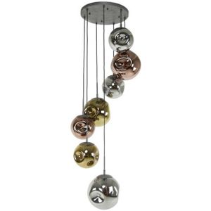 Hoyz - Hanglamp 7L Getrapt Stellar - Oud Zilver