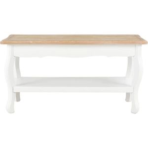 The Living Store Salontafel Classic - 87.5 x 42 x 44 cm - MDF - massief grenenhout