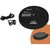 Draagbare Bluetooth® CD-MP3 speler met anti-shock Lenco Zwart