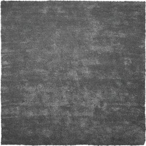 DEMRE - Shaggy vloerkleed - Donkergrijs - 200 x 200 cm - Polyester