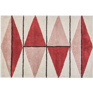 PURNIA - Laagpolig vloerkleed - Multicolor - 140 x 200 cm - Katoen