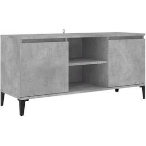 The Living Store Tv-meubel Industrieel - 103.5 x 35 x 50 cm - Betongrijs