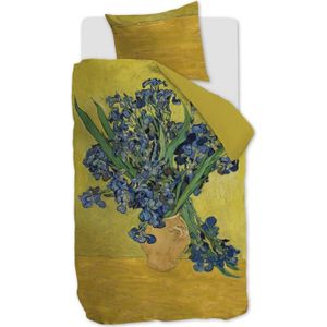 Beddinghouse x Van Gogh dekbedovertrek Irises - Geel - 1-Persoons 140x200/220 cm