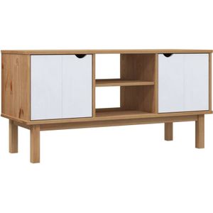 vidaXL-Tv-meubel-OTTA-113,5x43x57-cm-massief-grenenhout-bruin-en-wit