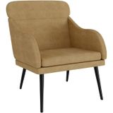 vidaXL Fauteuil 63x76x80 cm fluweel bruin