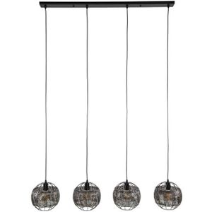 Hoyz Collection - Hanglamp 4L Ø25 Armor Open - Zwart Bruin