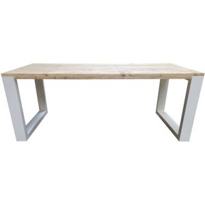 Wood4you - Eettafel New Orleans - Industrial - wood - 210/90 cm - 210/90 cm Wit - Eettafels